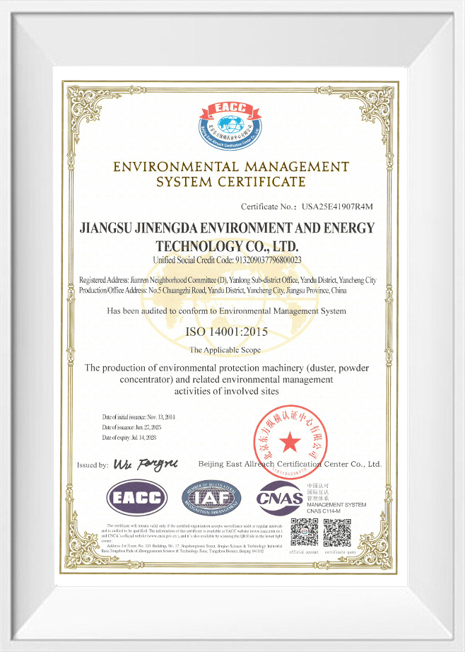 Certifikát systému environmentálního managementu