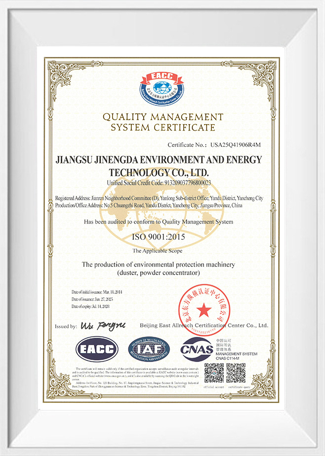 Certifikát systému managementu jakosti